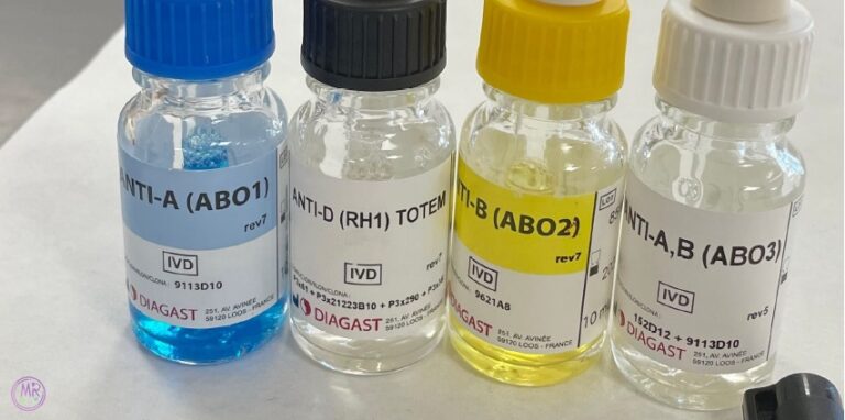 Reactivos para la determinación de grupos AB0 y factor Rh